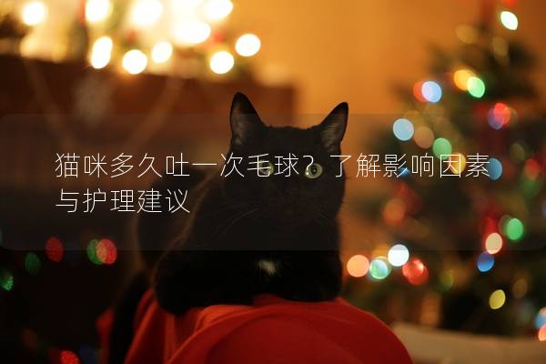 貓咪多久吐一次毛球？了解影響因素與護理建議