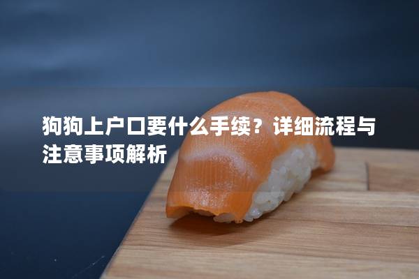 狗狗上戶口要什么手續(xù)？詳細流程與注意事項解析