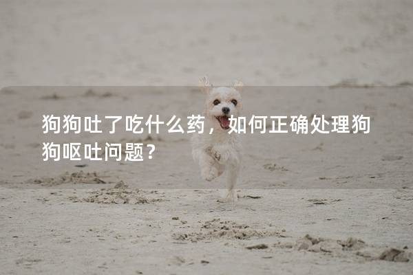 狗狗吐了吃什么藥，如何正確處理狗狗嘔吐問題？