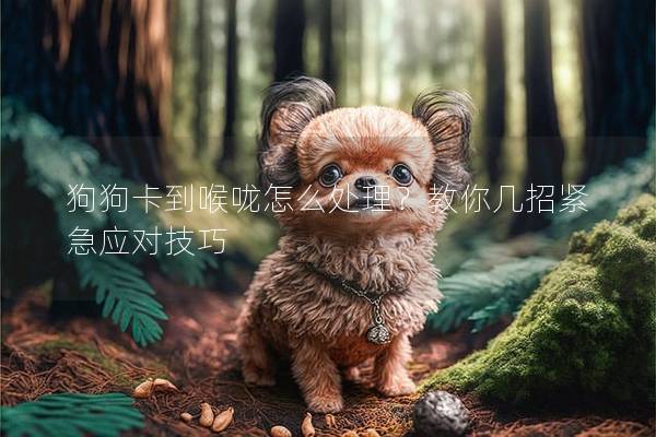 狗狗卡到喉嚨怎么處理？教你幾招緊急應對技巧