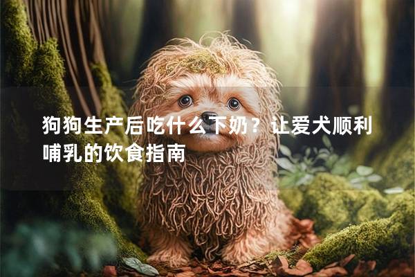 狗狗生產后吃什么下奶？讓愛犬順利哺乳的飲食指南