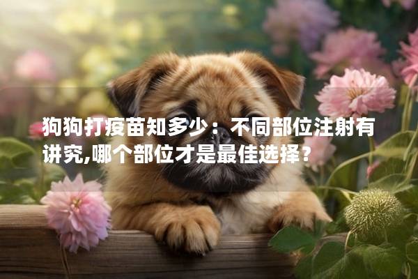 狗狗打疫苗知多少：不同部位注射有講究,哪個(gè)部位才是最佳選擇？